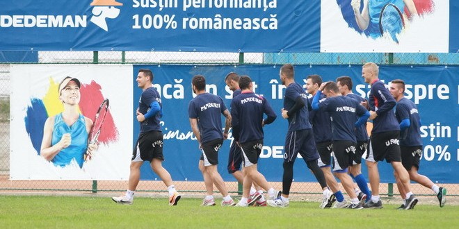 Fotbaliştii echipei Pandurii Târgu Jiu au revenit de astăzi la pregătire după trei zile de pauză