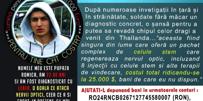 CAMPANIE UMANITARĂ: DONEAZĂ ŞI TU ! / „Pentru tine cât costă lumina!”