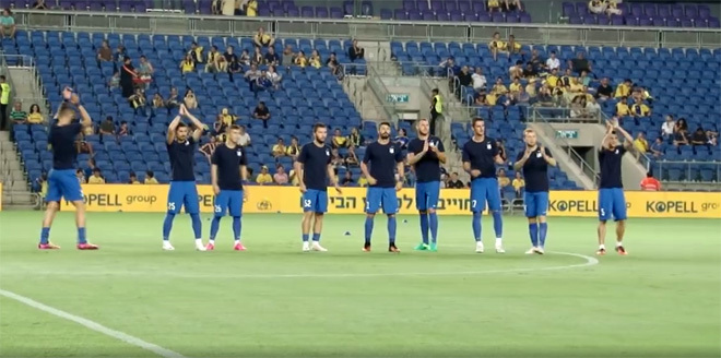 VIDEO / IMAGINI DE LA INCĂLZIREA ECHIPEI PANDURII ÎNAINTEA PARTIDEI CU MACCABI TEL AVIV