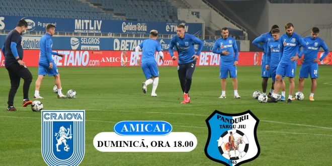 MECI AMICAL / Pandurii Târgu Jiu joacă primul meci amical al verii cu câştigătoarea Supercupei României, Universitatea Craiova